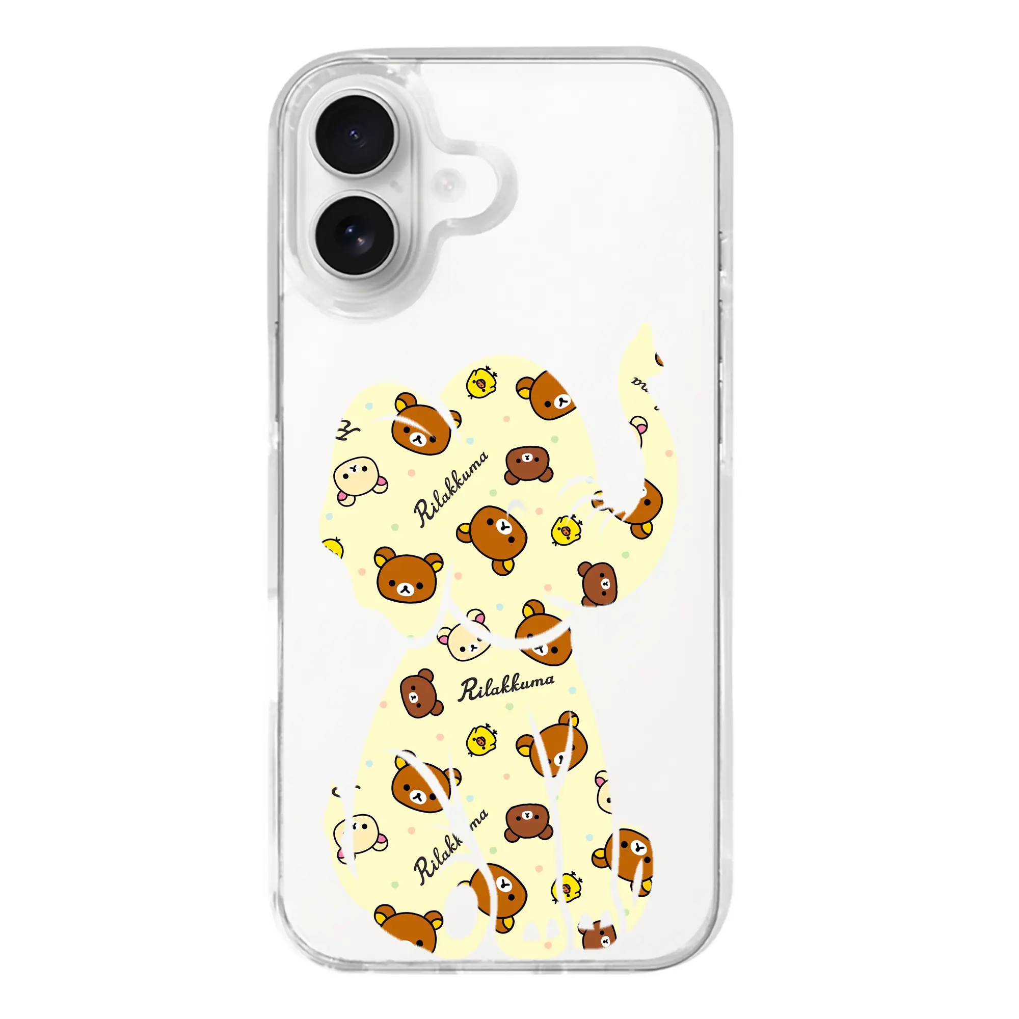 リラックマ (Rilakkuma) グッズ リラックマ (Rilakkuma) - iPhone 17シリーズ 透明スマホケース – 薄型・耐衝撃・精密フィット保護カバー